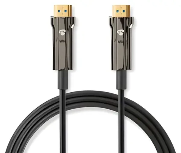 Nedis Ultra High Speed HDMI AOC 50 m černá / Kabel HDMI / 8K 60 Hz / 48 Gbps / Ethernet (CVBG3500BK500)
