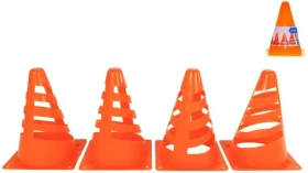 Tréninkové kužely oranžové / 4 ks / plast / 13 x 18 x 13 cm (720708)