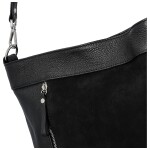 Trendy dámská kožená kabelka na rameno Alyssa, černá