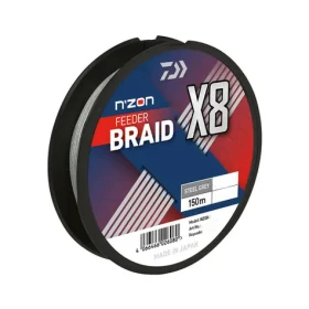 Daiwa Šňůra N'ZON X8 Braid Steel Grey 150m 0,12mm 8,5kg (12410-112)