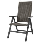 Zahradní křeslo skládací CALVIN 941 barva: šedá / antracit,žíhané