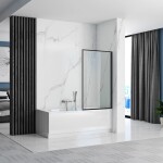 REA Vanová zástěna Lagos Fix 80 černá REA-K7390
