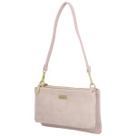 Stylová dámská semišová kabelka na rameno Amanda, růžová