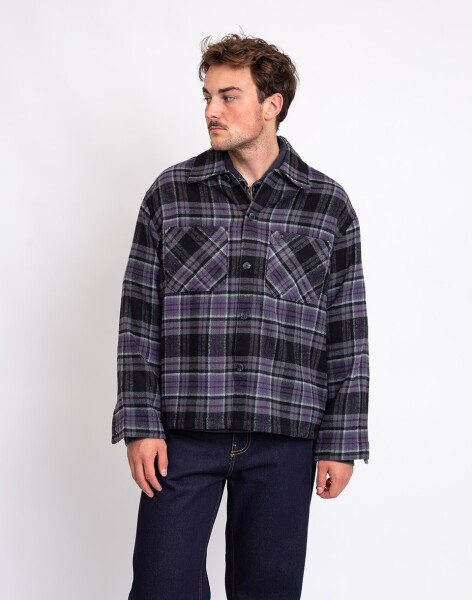 Carhartt WIP L/S Parson Shirt Parson Check, Shady Purple L