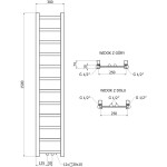 MEXEN - Bolt otopný žebřík/radiátor 1500 x 300 mm, 295 W, bílá W126-1500-300-00-20