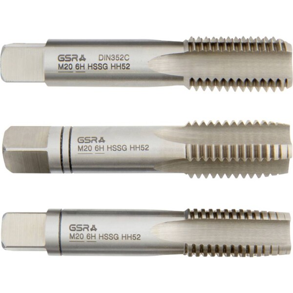 GSR B00105290 ruční závitník metrický M20 DIN 352 HSS 3 ks