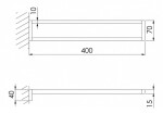STEINBERG - 460 Držák ručníků, délka 40 cm, chrom 460 2550