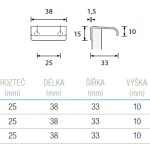 Hettich Nábytková úchytka Empoli 25mm chrom mat (133474)