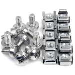 StarTech šrouby a klecové matice M6 12 mm stříbrná / Montážní sada pro rack / nerezová ocel / 50 ks (CABSCREWM6)