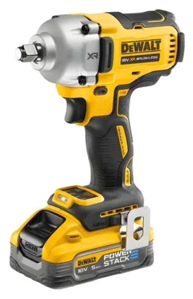 DeWalt / Aku rázový utahovák / 18V / Upínání: 1/2" / 2 000 ot-min / 812 Nm / 2x 5,0 Ah POWERSTACK / nabíječka / kufr (DCF891H2T)