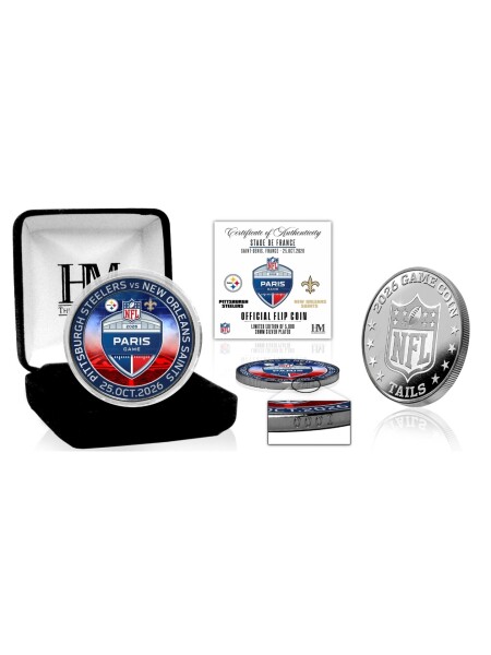 Mince NFL NFL 2026 Paris Game Steelers vs Saints Game Flip Coin