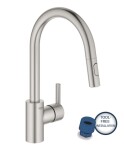GROHE - Feel Dřezová baterie s výsuvnou sprškou, supersteel 31486DC1