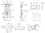 GEBERIT - Duofix Modul pro závěsné WC s tlačítkem Sigma30, matný chrom/chrom + Duravit D-Code - WC a sedátko, Rimless, SoftClose 111.355.00.5 NH7