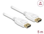 DeLock Kabel DisplayPort 1.2 (M) - DisplayPort 1.2 (M) 5m bílá (84879)