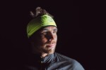 Compressport Thin On/Off Sportovní funkční světle modrá - Běžecká čelenka Compressport Headband On/Off - Flash Fluo Yellow/Black