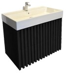 Koupelnová skříňka s umyvadlem SAT Delano 80x56x46 cm černá mat DELANO80ZCSAT