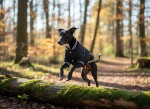 Springy podzimní bunda pro psa Barva: Modrá, Délka zad (cm): 29, Obvod hrudníku: 46 - 48 cm