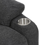 Polohovací křeslo, elektrické kabelové ovládání, šedá, látka, TV-S8348 GREY2