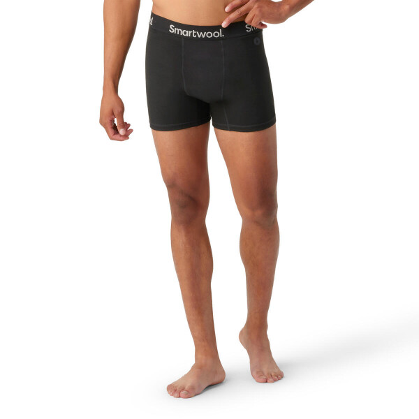 Pánské merino boxerky SMARTWOOL Men's Active Boxer Brief Boxed, Black velikost: M