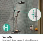 HANSGROHE - Activera S Sprchový set s termostatem, průměr 24 cm, 2 proudy, EcoSmart+, chrom 28639000