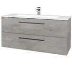 Dřevojas - Umyvadlová skříňka GIO SZZ2 120 - D01 Beton / Úchytka T06 / D01 Beton 406561H