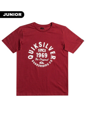 Quiksilver CIRCLED SCRIPT FRONT TIBETAN RED dětské tričko krátkým rukávem L/14