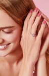 Elenys stříbrný prsten Křišťálová kapka Velikost: 7 (EU: 54-56)
