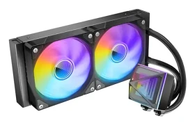 AZZA Pyramid 240 ARGB černá / AIO vodní chladič CPU / 2x 120 mm / AMD + Intel (LCAZ-240Y-ARGB PRO)