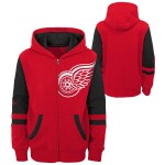 Outerstuff Dětská Mikina Detroit Red Wings Faceoff Colorblocked Fleece Full-Zip Velikost: Dětské let)