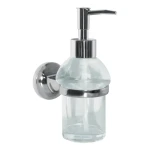 Spirella LAGUNE nástěnný dávkovač mýdla 0.2 L sklo / chromovaný plast (7610583178107)