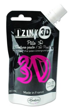 Reliéfní pasta 3D IZINK - rose, zářivě růžová, 80 ml
