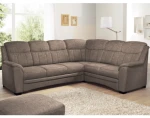 Rohová sedací souprava Bruno, šedo-hnědá látka, pravý roh