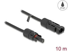 Delock DL4 / Solární kabel / 6 mm2 / samec samice / 10 m / černá (88213)