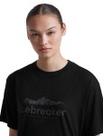 ICEBREAKER Wmns Merino 150 Tech Lite SS Rlxd Tee iceHer, Black (vzorek) velikost: S