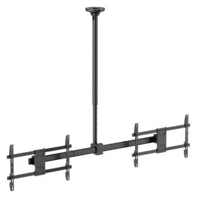 Equip Stropní držák pro 2 TV černá / Držák TV / 32-60" / VESA 600x400 / nosnost 40 kg (650376)