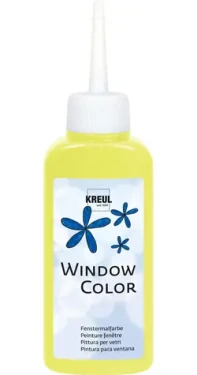 C.KREUL Barva na sklo Window Color Fluorescent Yellow 80 ml / Vodou ředitelná / Pro sklo, zrcadla a obklady / Od 6 let (42781)