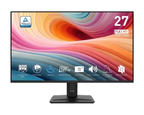 27" MSI PRO MP275 E2 černá / IPS / FHD / 16:9 / 1ms / 1000:1 / 300cd-m2 / HDMI + DP + VGA / VESA (PRO MP275 E2)