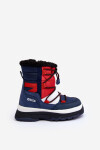 Dětské zimní boty s podšívkou na zip Granát Big Star MM374194 23