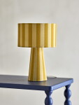 Bloomingville Stolní lampa Emmie Yellow Linen, žlutá barva, textil