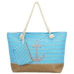 Módní plážová kabelka přes rameno Walura, světle modrá