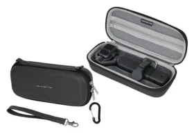 DJI Osmo Pocket 4P černá / Pouzdro / kožené / voděodolné / sametová podšívka
