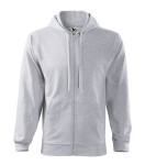 Trendy Zipper mikina pánská světle šedý melír 3XL