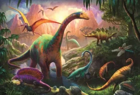 Trefl - Puzzle - Svět dinosaurů