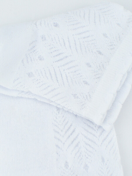 Ponožky Noviti SB118 Jacquard Leaf 35-42 bílá 39-42