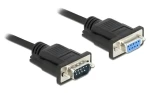 Delock / Sériový kabel / D-Sub9 (M/F), úzký konektor / 3 m / černá (86584)