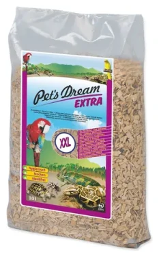 PETS DREAM Granulát Extra XXL / Stelivo pro ptáky a teraristiku / Hrubé bukové hobliny / 10 l / 3,2 kg (207-236)