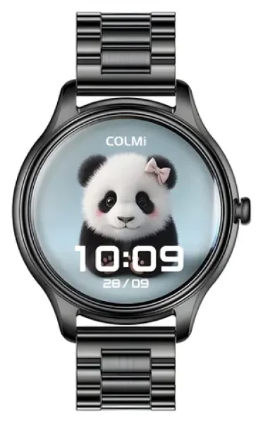 Colmi L28 černé, ocelový řemínek / Chytré hodinky / AMOLED / Bluetooth hovory / IP68 (L28 Black steel)