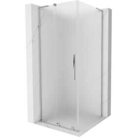 MEXEN/S - Velar L sprchový kout, posuvné dveře 90 x 90, dekor, chrom 871-090-090-33-01