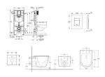 GROHE - Rapid SL Set předstěnové instalace, klozetu Nefia a sedátka softclose, tlačítko Skate Cosmopolitan, alpská bílá SANI11BA3112