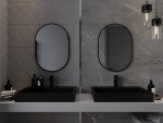 MEXEN - Loft zrcadlo 70 x 50, černý rám 9851-070-050-000-70